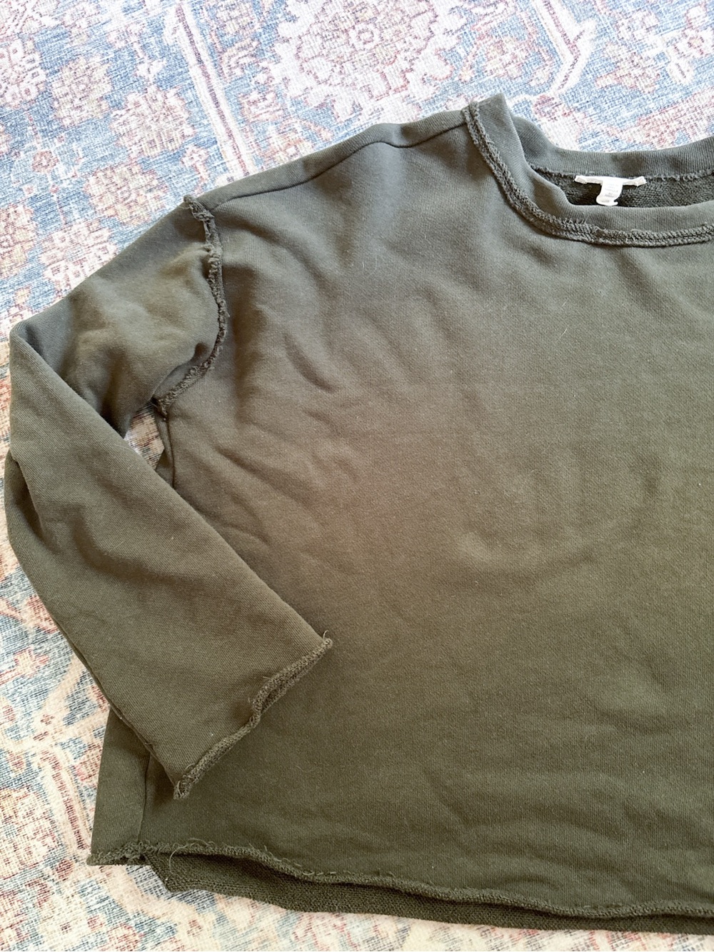 Eileen Fisher organic cotton French terry box top - size xsmall - Picture 5 of 10